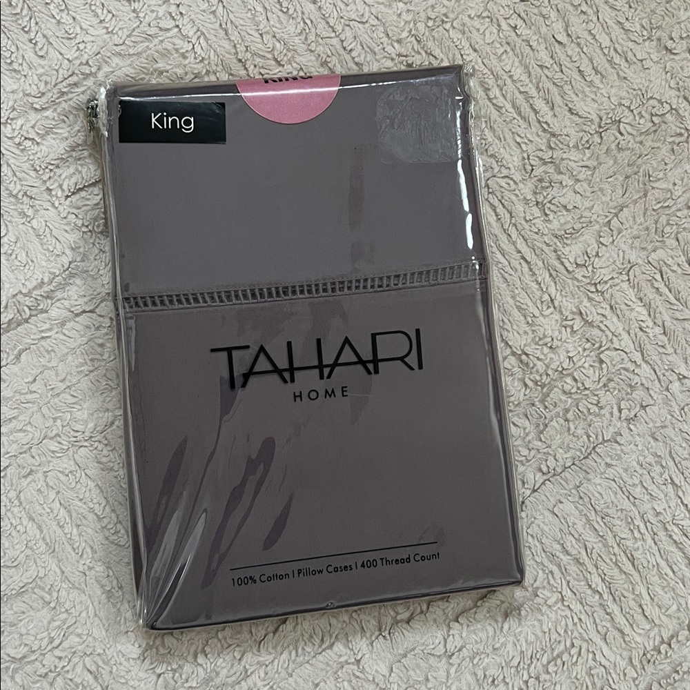 Tahari Home 100% cotton King Pillow Cases 400 thread count, New in packaging - Picture 2 of 15